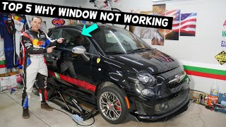 TOP 5 WHY POWER WINDOW DOES NOT WORK ON FIAT 500 ABARTH [upl. by Vallery]