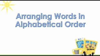 Arranging Words in Alphabetical Order [upl. by Selena]