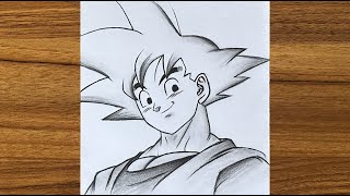 How to draw Goku step by step  Easy drawing ideas for beginners  Goku Super Saiyan drawing [upl. by Mapel707]