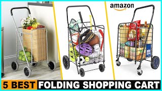 Top 5 Best Folding Shopping Cart [upl. by Lubbock]