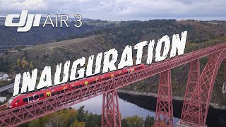 DJI AIR 3  Voyage Inaugural de la Ligne SNCF BéziersNeussargues  Viaduc de Garabit  Cantal [upl. by Nosyarg]