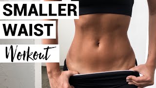 Smaller Waist Workout  from HOME by Vicky Justiz [upl. by Annaej754]