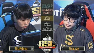 2017 GSL Season 3Code S Ro16 Group A Match3 GuMiho vs Solar [upl. by Leahcimsemaj]