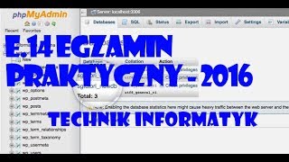 E14 Egzamin praktyczny Technik Informatyk Egzamin zawodowy Czerwiec 2016 Zestaw 2 [upl. by Aland930]