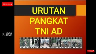 Urutan pangkat TNI terlengkap TNI AD AL AU [upl. by Surtimed]