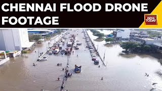 Chennai Floods Watch Drone Footage Of Chennai Floods  Water Logging At Several Places Due To Rains [upl. by Bliss]