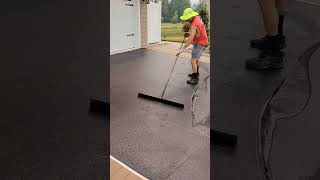 Satisfying Driveway Sealcoating shorts short satisfying [upl. by Anelaj912]