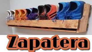 Como hacer una zapatera con tarimas ✅😎😃 [upl. by Aesoh]