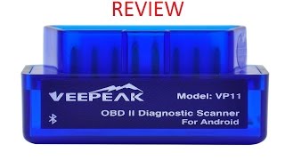 Veepeak Mini OBD2 Diagnostic Bluetooth Scanner For Android Review [upl. by Atirak]