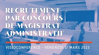 Recrutement par concours de magistrat administratif [upl. by Poliard727]