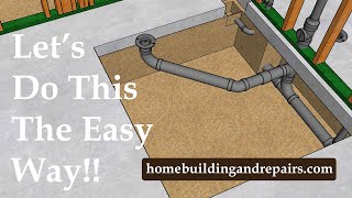 How To Move Bathroom Toilet Drain Line A Few Feet  Home Remodeling Plumbing Modifications Part 1 [upl. by Georgianna375]