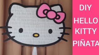 DIY HELLO KITTY PIÑATA  COMO HACER t pinata  ARTS AND CRAFTS  TUTORIAL VIDEO  HOW TO MAKE [upl. by Annairoc462]