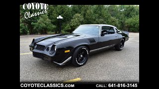 Black on Black 1979 Camaro Z28 for Sale at Coyote Classics [upl. by Bradski]