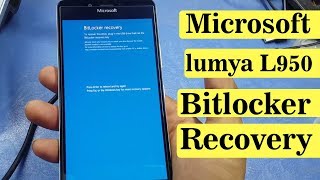 Microsoft Lumia L950 Bitlocker Recovery  Problem Solution [upl. by Lauri]