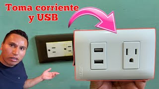 Cómo conectar tomacorriente con USB [upl. by Neom]