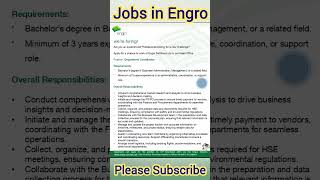 Jobs in Engro Fertilizer Pakistan How to apply Online  Engro Fertilizer jobs in Pakistan  Engro [upl. by Ahtelra716]