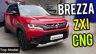 2023 Brezza Zxi CNG Dual Tone Review 🔥 Price Features Specs amp All Details [upl. by Eintihw]