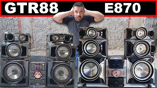 ðŸŸ¢ SONY GTR88 vs SAMSUNG E870 ðŸ˜ DUELO DOS MINI SYSTEM DE 6 CAIXAS top de linhaðŸ˜²ðŸ”ŠðŸ’¨ðŸ˜« Fam Boy Oque ðŸ˜ðŸ“£ðŸŽ¶ [upl. by Calida]