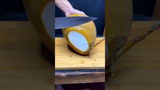 Coconut awesome slice by slice wow asmr satisfying [upl. by Llerrit]