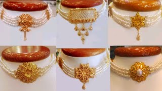 Gold Pearl Choker Necklaces  Latest Pearls Choker Necklace Designs With Weight And Price [upl. by Gilleod]