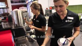 Café Staff Training Video  Coffee Machine Cleaning [upl. by Donadee278]