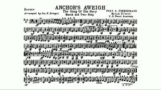 Anchors Aweigh March Bass by Charles A Zimmerman [upl. by Adamski]