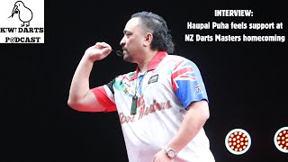 NZ DARTS MASTERS Haupai Puha happy to be back in front of New Zealand crowd [upl. by Grega]