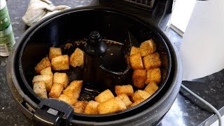 Home Made Croutons in A Tefal Actifry Airfryer [upl. by Wilbur548]