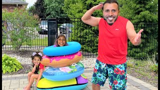 Deema and Sally Play Fun Summer activities with Dad [upl. by Lurlene]