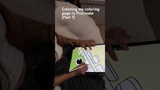 Coloring my coloring page in Procreate cute coloring colorwithme coloringpages procreate [upl. by Resarf]