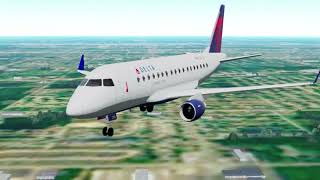 Delta Connection E175 Regional Jet landing in Detroit [upl. by Carol]