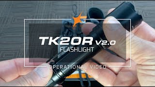 Fenix TK20R V20 Flashlight Operational Demo Video [upl. by Cilo]