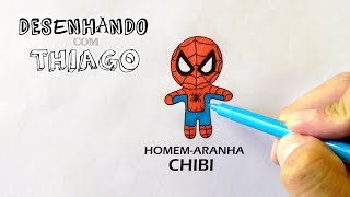 HOMEM ARANHA CHIBI Desenhando com Thiago 109 [upl. by Lati]