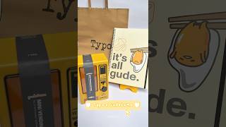 Gudetama Mini Vending Machine and Notebook Collab with Typo 💛 sanrio gudetama vendingmachine [upl. by Lhary356]