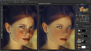 Tutoriel Photoshop CC 2017Enlever des Taches de Rousseur et Embellir un Visage [upl. by Ahsael447]