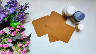 4 coaster DIY Ideas  Best out of waste  Reuse cardboard  Coasters Making idea handmadethings [upl. by Neroled]