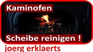 Kaminofen Kamin Ofen Scheibe reinigen in 1 Minute Lifehack Vol39 [upl. by Akima]