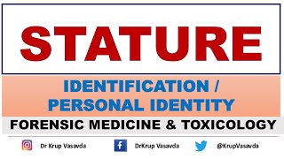 Stature  identification  Dr Krup Vasavda [upl. by Tierza]