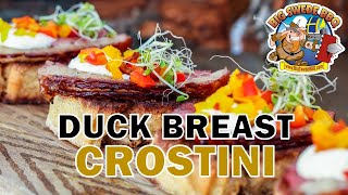 Duck Breast Crostini  Awesome Duck Appetizer made with Moulard Duck Breast [upl. by Odrareg]