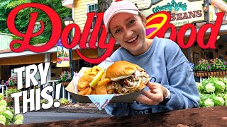 Trying the BEST Food at Dollywood Cinnamon Bread Hickory House BBQ Mountain Fry Bread amp More [upl. by Secnarfyram604]