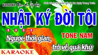 Karaoke Nhật Ký Đời Tôi Tone Nam  Nhạc Sống 2024 [upl. by Malvin]