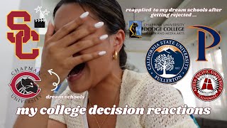 COLLEGE DECISION REACTIONS 2023 FT ONLY MY DREAM SCHOOLS USC Chapman Pepperdine [upl. by Fusco]