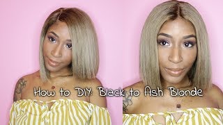 Natural black to ash blonde tutorial [upl. by Sirkin620]