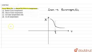 CurieWeiss law is obeyed by iron at a temperature� [upl. by Largent481]