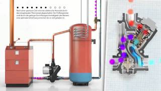 Thermische Rücklaufanhebung  Funktionsprinzip  Laddomat  Rohem Feuerungstechnik [upl. by Ahtamat]