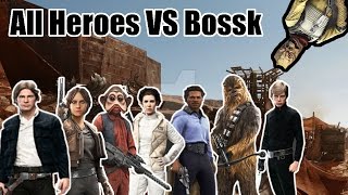 All Heroes VS Bossk  Star Wars Battlefront [upl. by Tristan302]