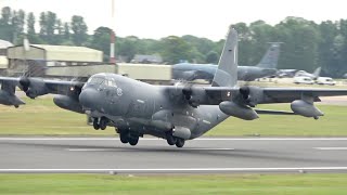 Lockheed Martin MC130J Super Hercules Commando II USAF departure at RAF Fairford RIAT 2019 AirShow [upl. by Conlan]