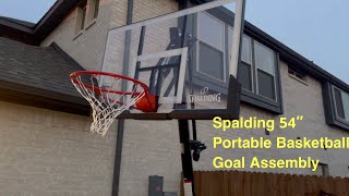 Spalding 54quot Portable Basketball Hoop System Assembly charlestechlife spalding basketball viral [upl. by Quiteri]