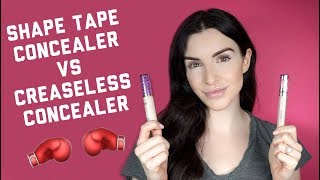 Shape Tape VS Creaseless Concealer  tarte vlogs [upl. by Klenk345]