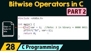 Bitwise Operators in C Part 2 [upl. by Eiralam]